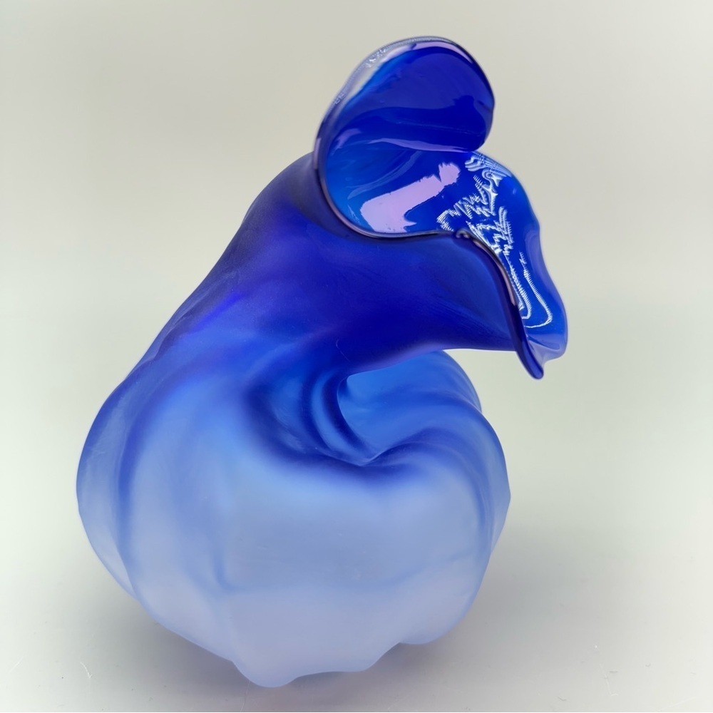 Nikolas Weinstein Signed Cobalt Blue  
Sculptural Handblown Art Glass Vase